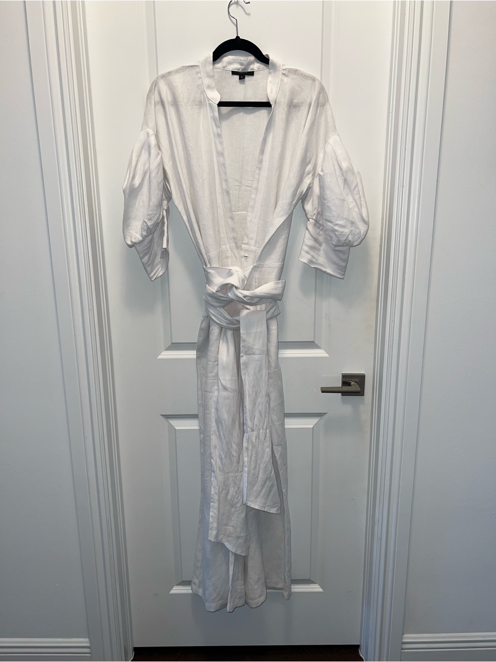 PADOVA White Linen Long Belted Romper